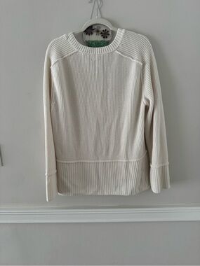 Pilcro Cream Ribbed Crewneck Sweater-NWOT